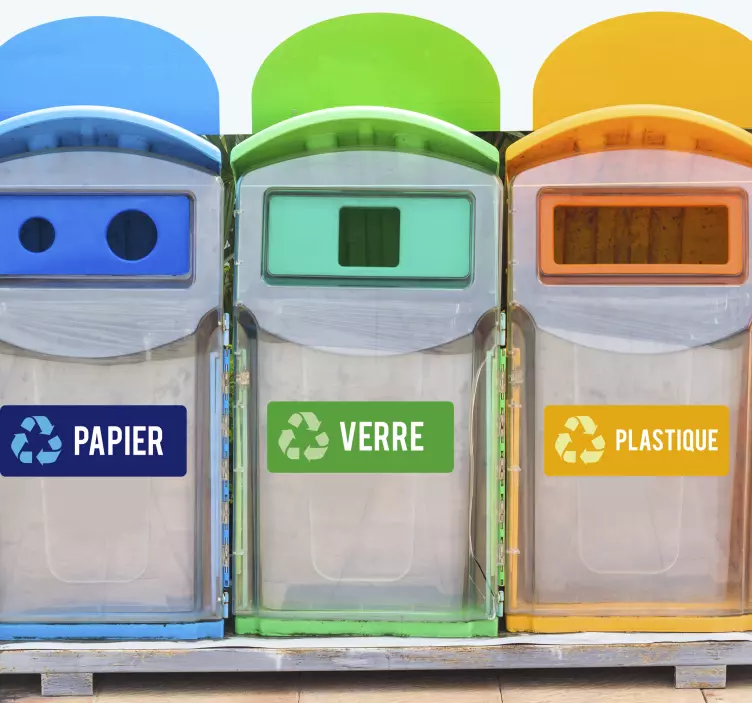 Recyling kağıt cam plastik vinil işareti - TenStickers