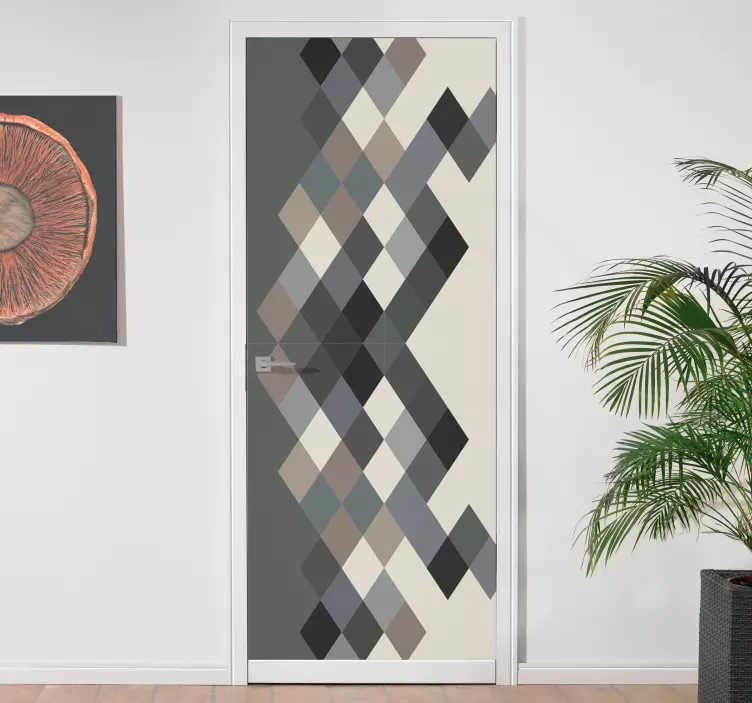 Renk tonları renk blokları kapı çıkartması - TenStickers