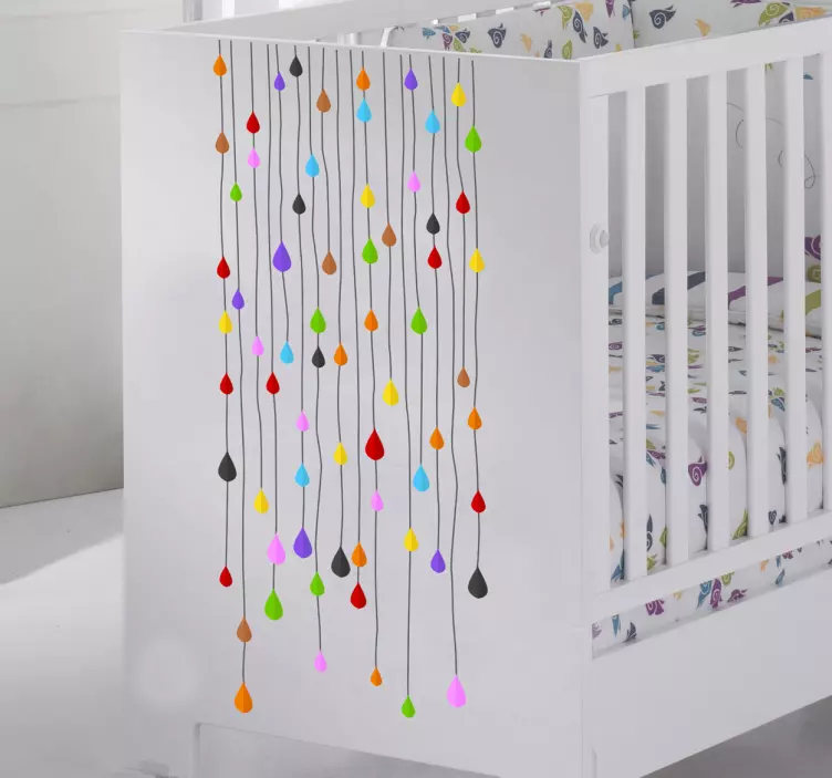 Renkli damla şeritler - TenStickers