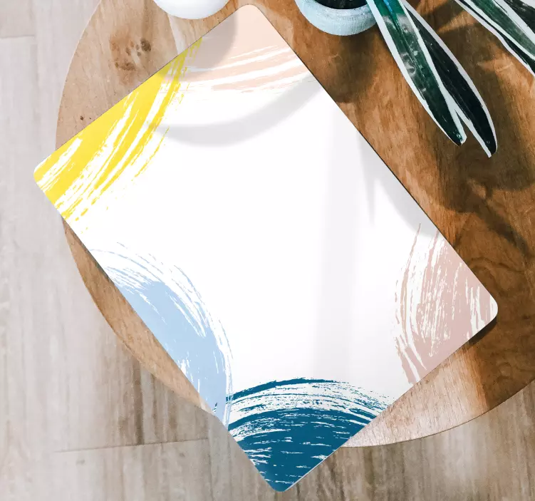 Renkli fırça darbeleri Dizüstü bilgisayar için kaplama - TenStickers