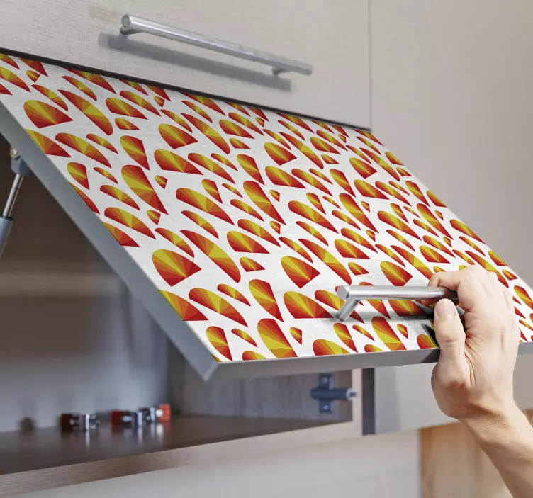 Renkli kalp deseni hayvan çıkartması - TenStickers