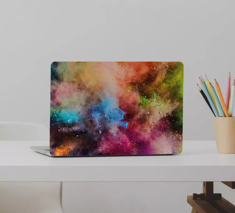 Renkli kozmik girdap Dizüstü bilgisayar için kaplama - TenStickers