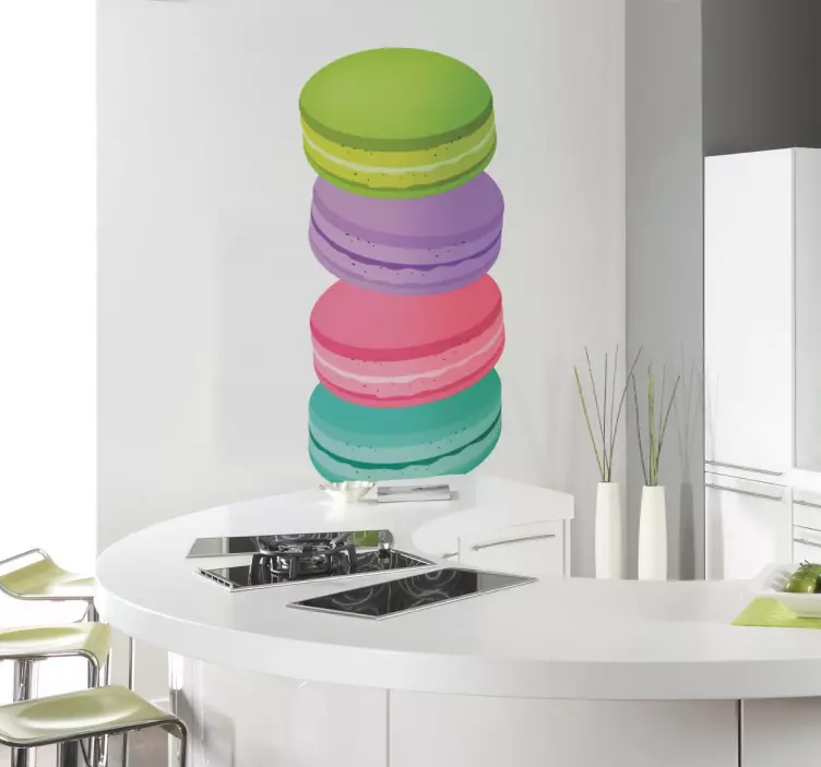 Renkli macaroons sticker - TenStickers