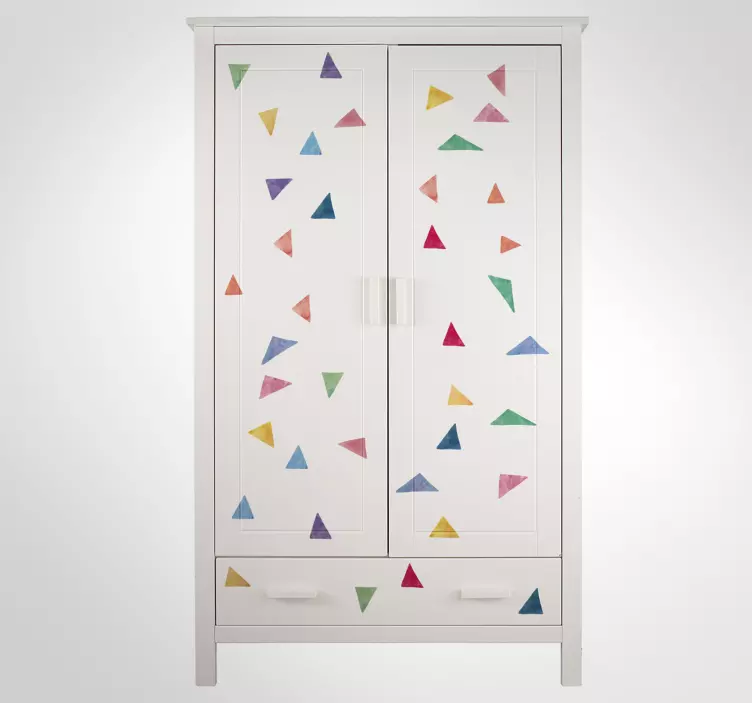 Renkli geometrik duvar sticker - TenStickers