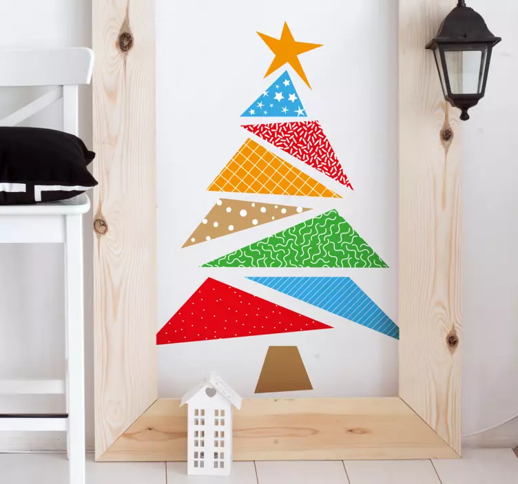 Sizin için renkli noel ağacı sticker - TenStickers