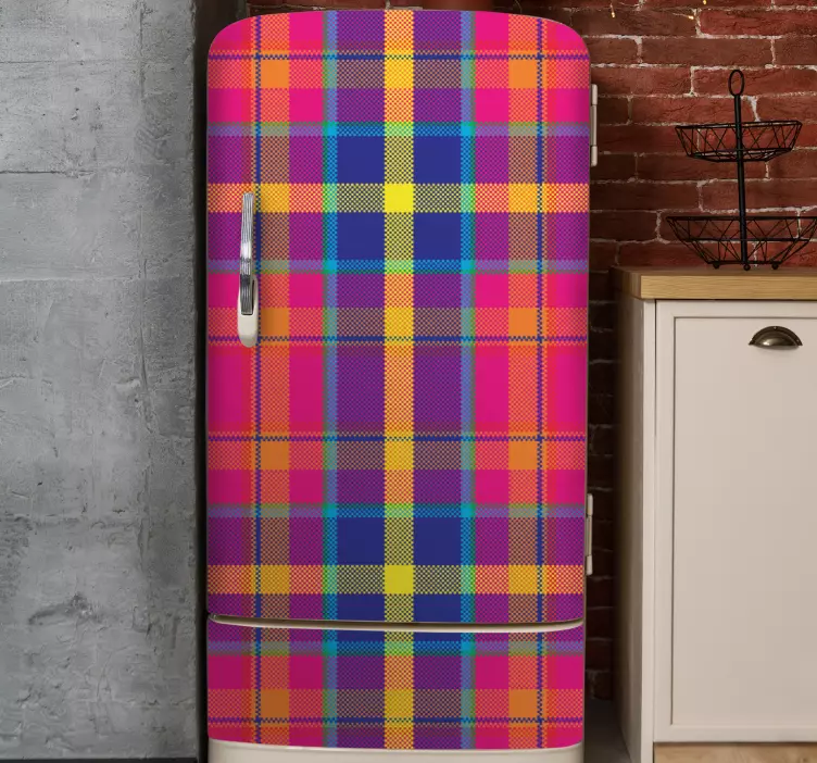 Renkli şemsiye desenli buzdolabı çıkartması - TenStickers