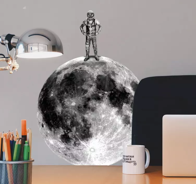 Retro astronot uzay bilimi çıkartması - TenStickers