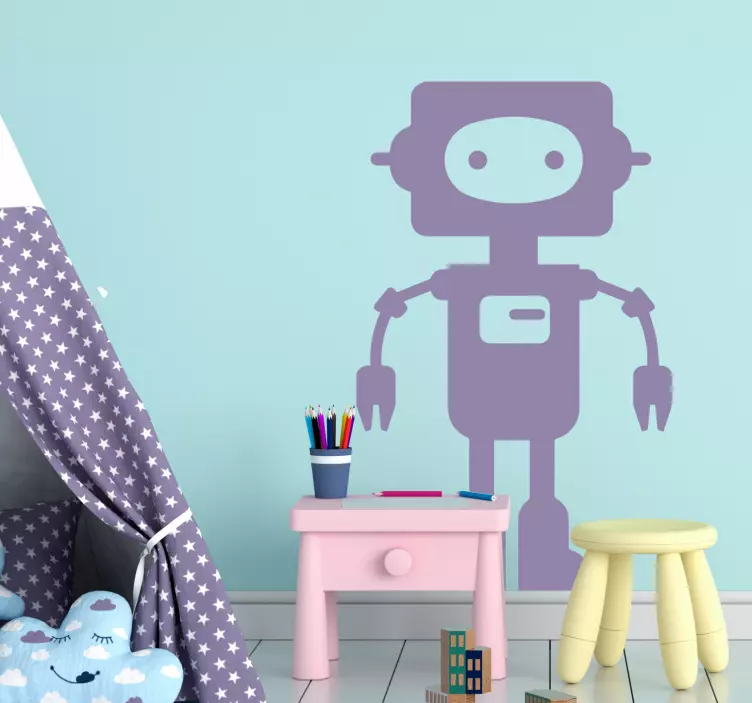 Robot dolap illüstrasyon çıkartma - TenStickers