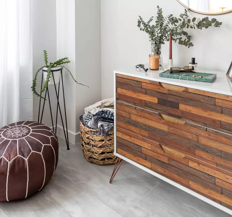 Rustik tahta dokusu hayvan çıkartması - TenStickers