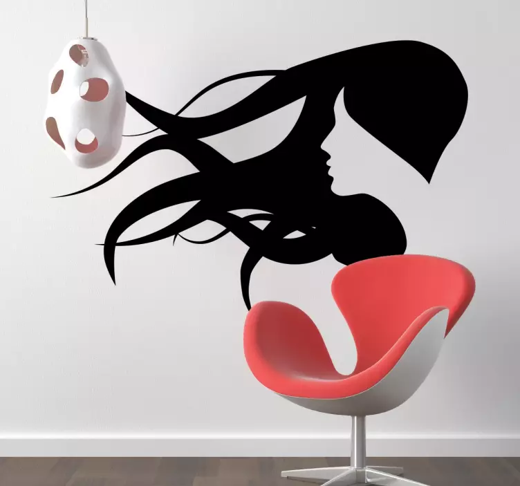 Rüzgardaki kadın çıkartması - TenStickers