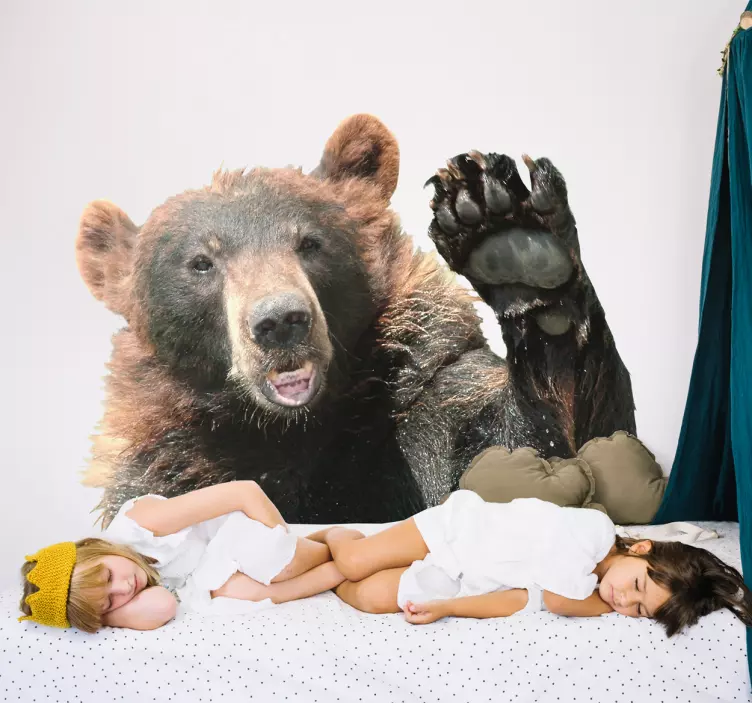 Sallayarak ayı vahşi hayvan çıkartması - TenStickers