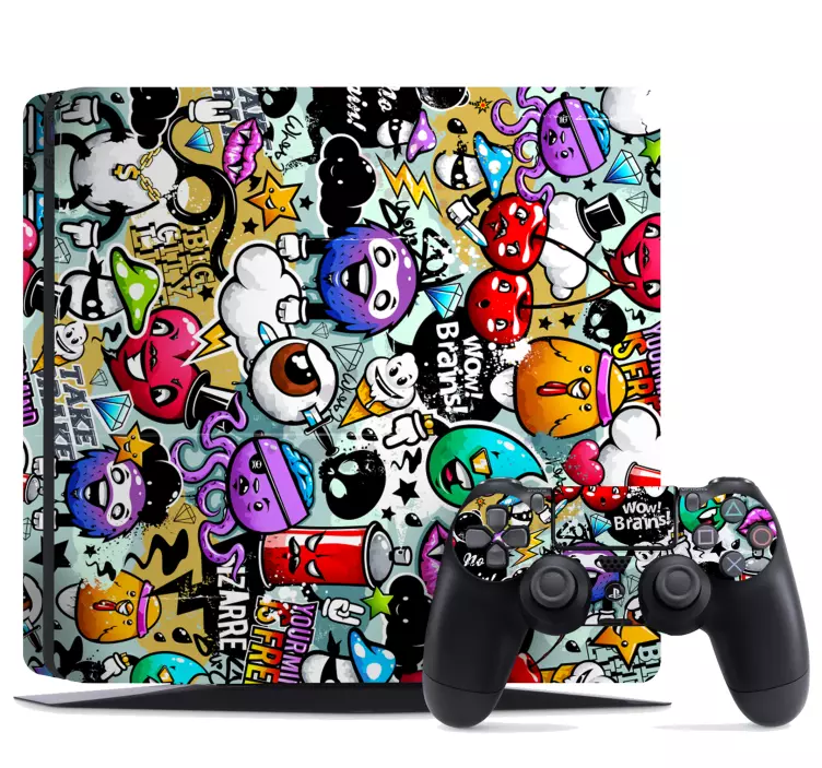 Sanat grafiti tasarımı ps4 çıkartmaları - TenStickers