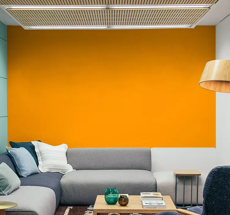 Sarı düz levha duvar vinil - TenStickers