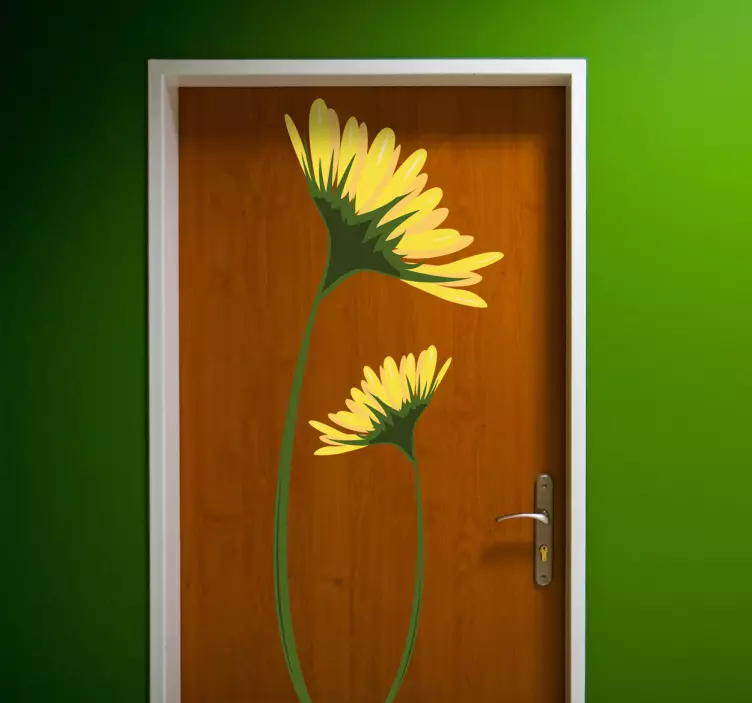 Sarı papatyalar çıkartması - TenStickers