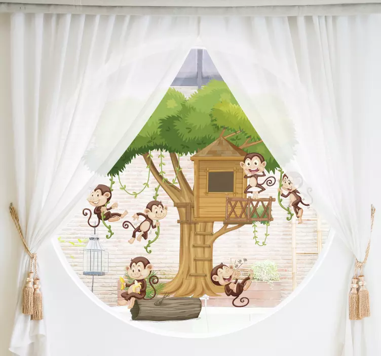 Savana hayvanlar pencere sticker - TenStickers