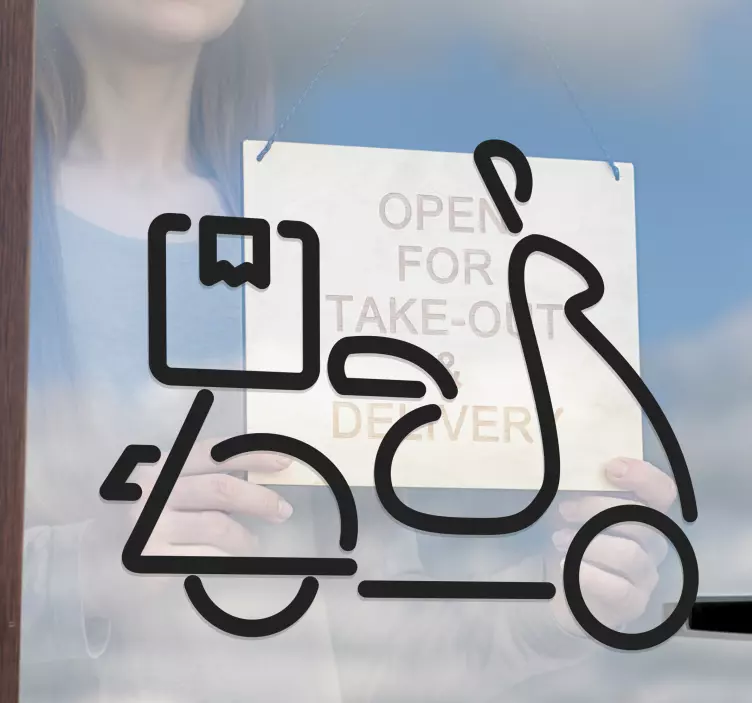 Scooter teslimat simgesi hayvan çıkartması - TenStickers