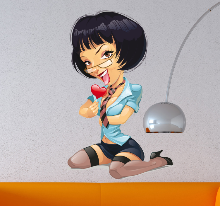 Seksi çizgi film öğretmen çıkartması - TenStickers