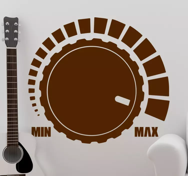 Ses düğmesi müzik müzikal duvar sticker - TenStickers