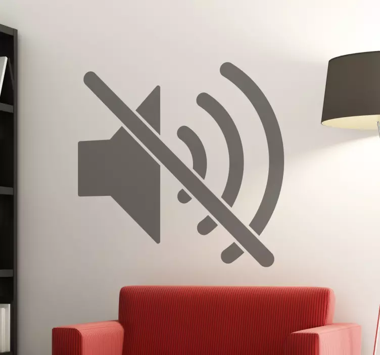 Sessizlik sembolü duvar sticker - TenStickers