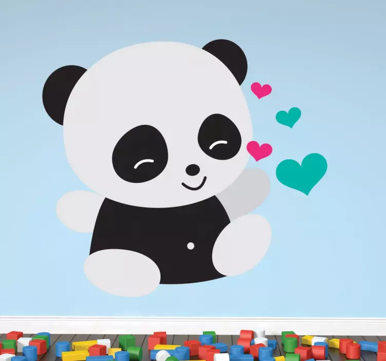 Sevgi dolu bebek panda çıkartması - TenStickers