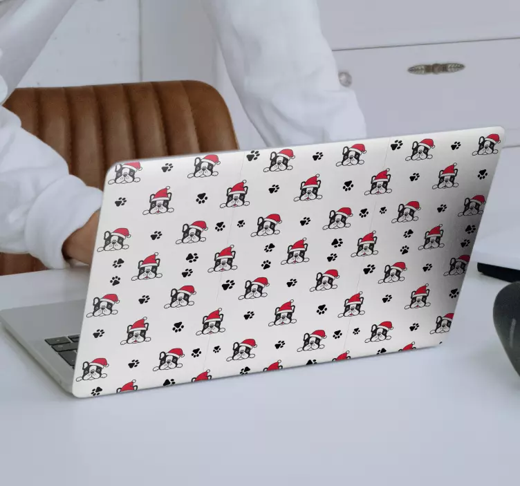 Sevimli köpek yılbaşı çıkartması - TenStickers