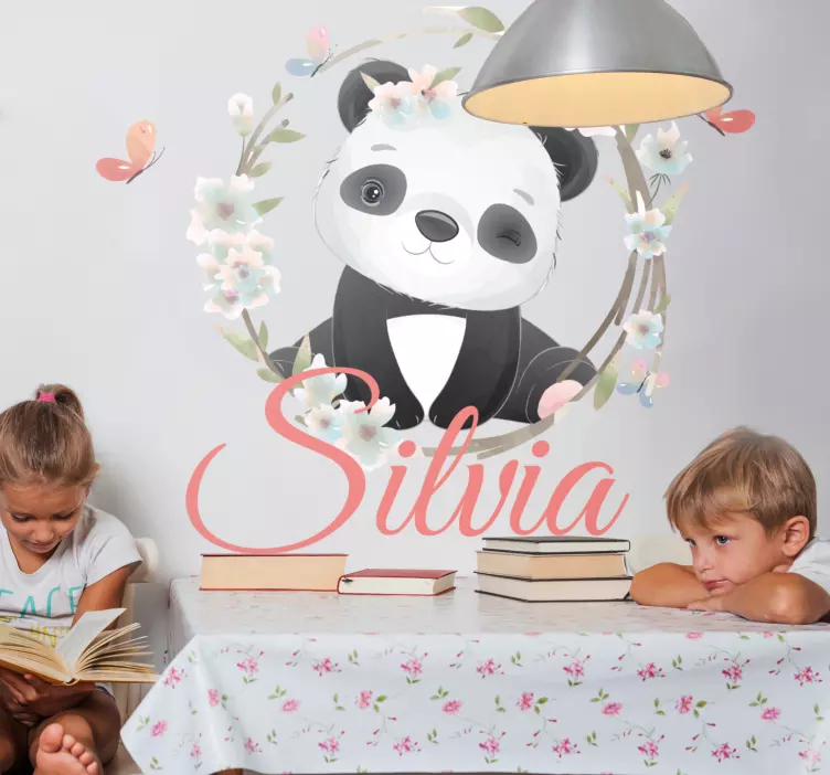 Sevimli panda karakteri hayvan çıkartması - TenStickers