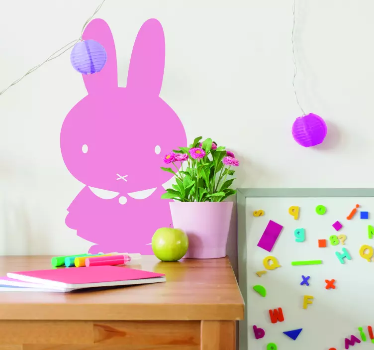 Sevimli tavşan hayvan duvar sticker babyroom - TenStickers