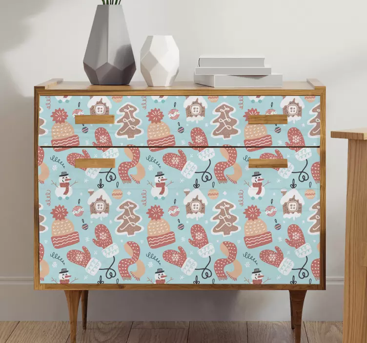 Sevimli zencefilli ev yılbaşı çıkartması - TenStickers