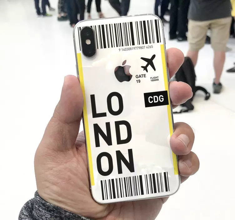 Londra bilet stili hayvan çıkartması - TenStickers