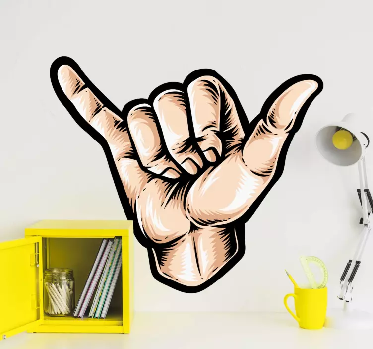 Shaka etiket el dizüstü derileri - TenStickers