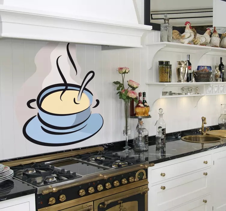 Sıcak çorba tenceresine çıkartma - TenStickers