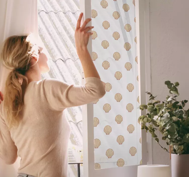 Simetrik deniz kabuğu pencere çıkartması - TenStickers