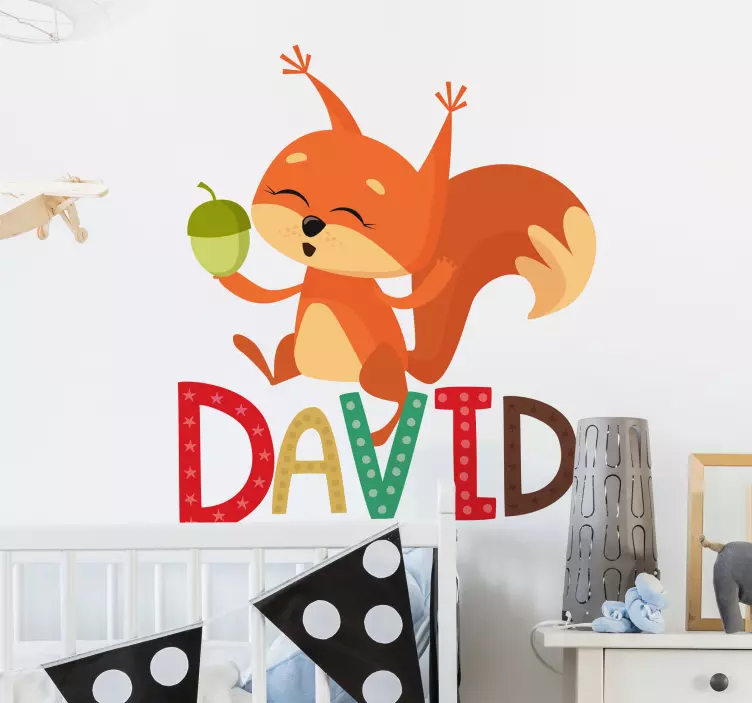 Sincap adı illüstrasyon çıkartması - TenStickers