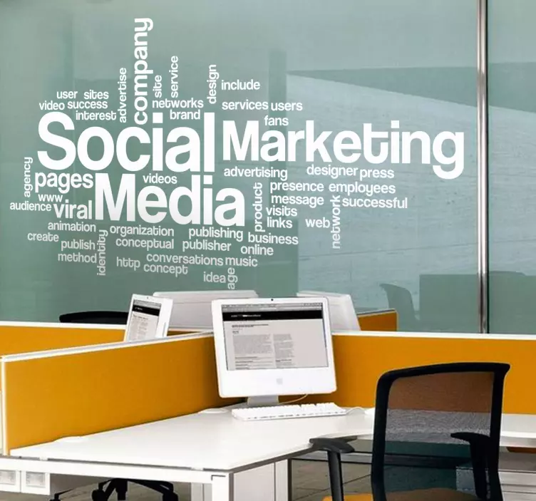 şirket kavramları metin etiketi - TenStickers