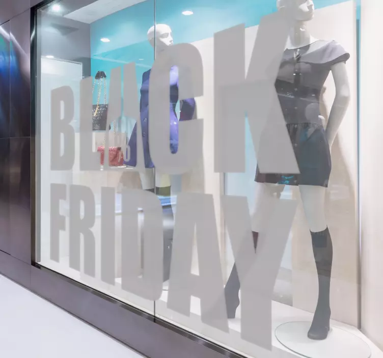 Siyah cuma vitrin satış etiketi - TenStickers