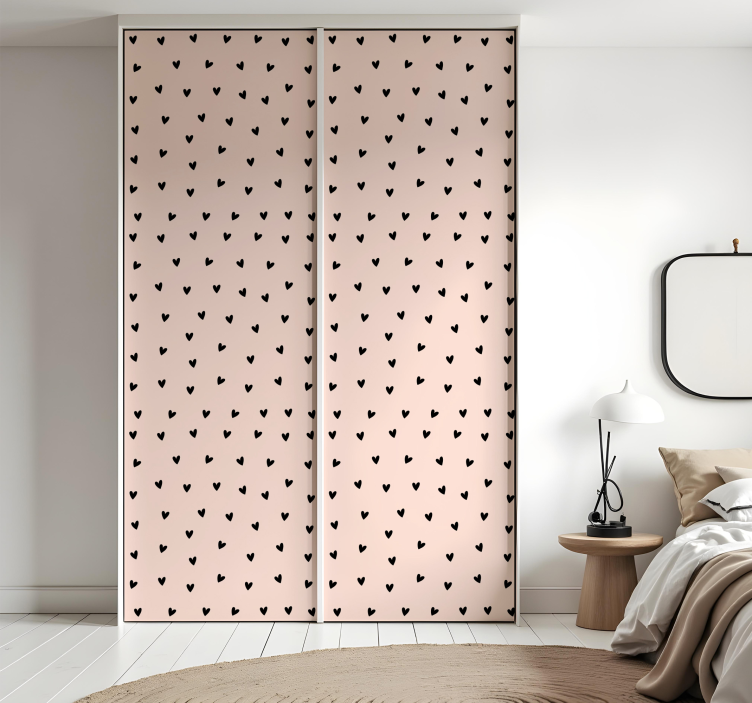 Siyah kalp deseni hayvan çıkartması - TenStickers