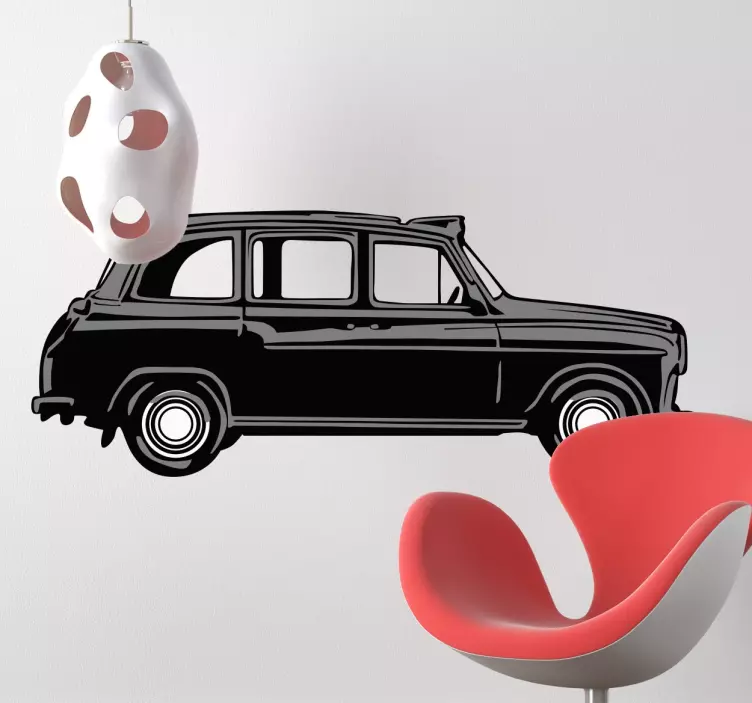 Siyah londra taksi çıkartması - TenStickers