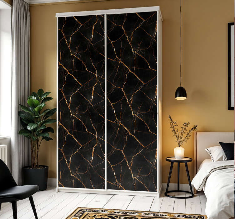 Siyah mermer hayvan çıkartması - TenStickers