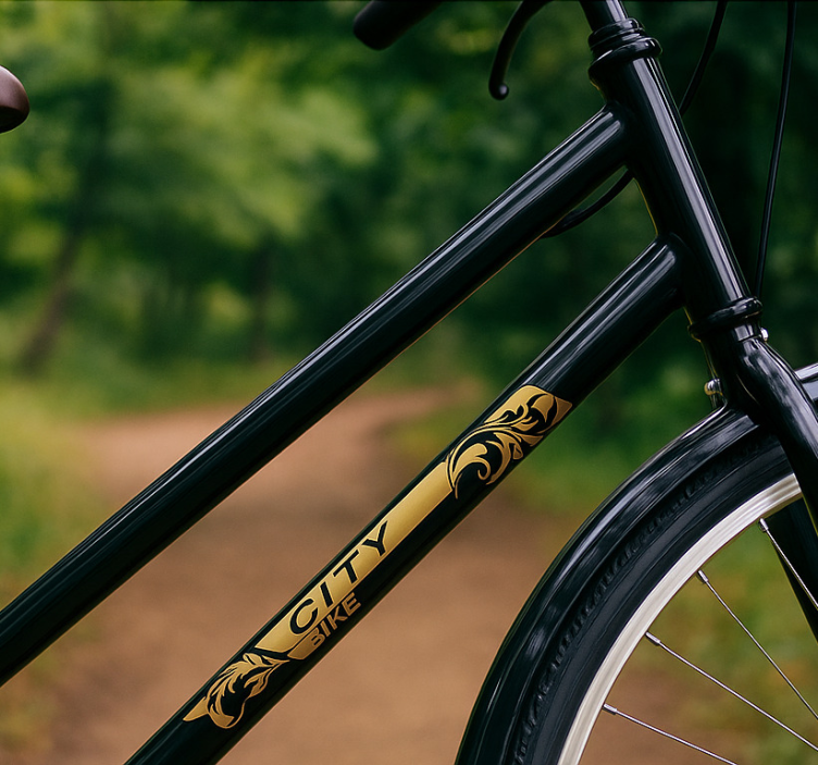 Hayvan Çıkartması siyah ve altın Çerçeve - TenStickers