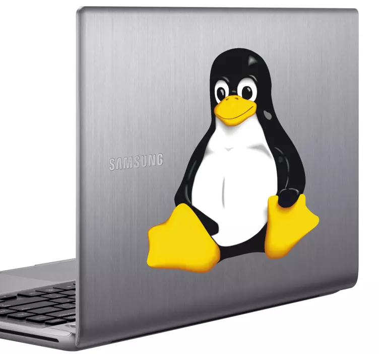 Smokin linux penguen dizüstü çıkartması - TenStickers