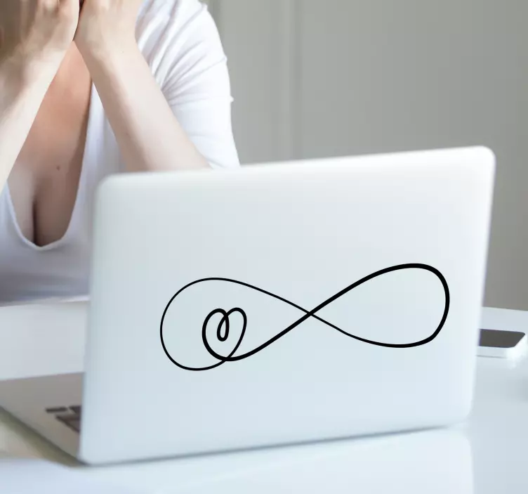 Sonsuz aşk laptop cilt sticker - TenStickers