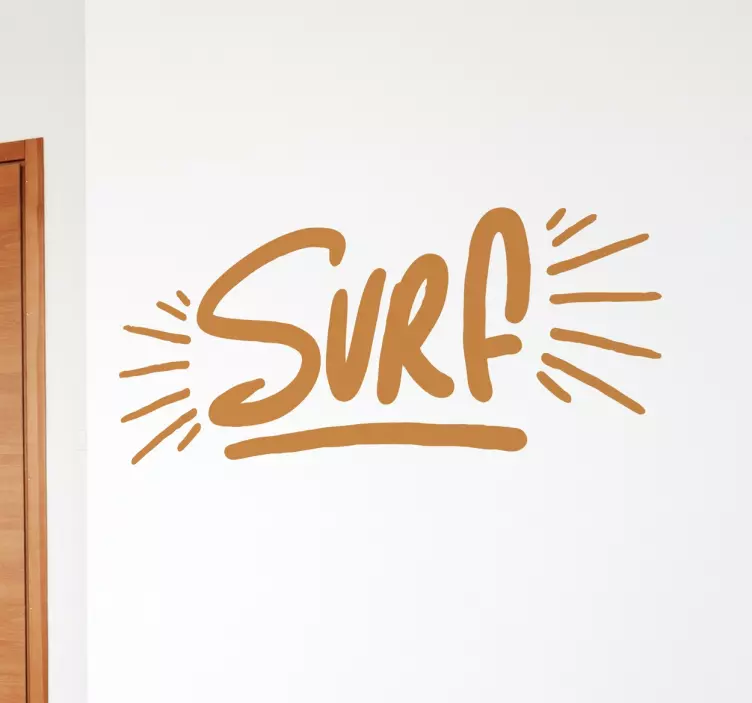 Sörf metin dekoratif duvar sticker - TenStickers