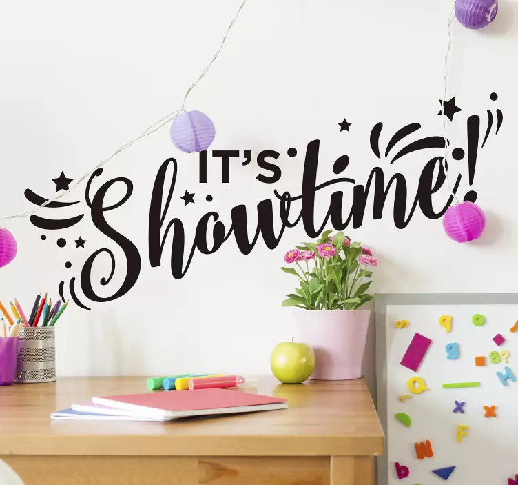 şov zamanı metin etiketi - TenStickers