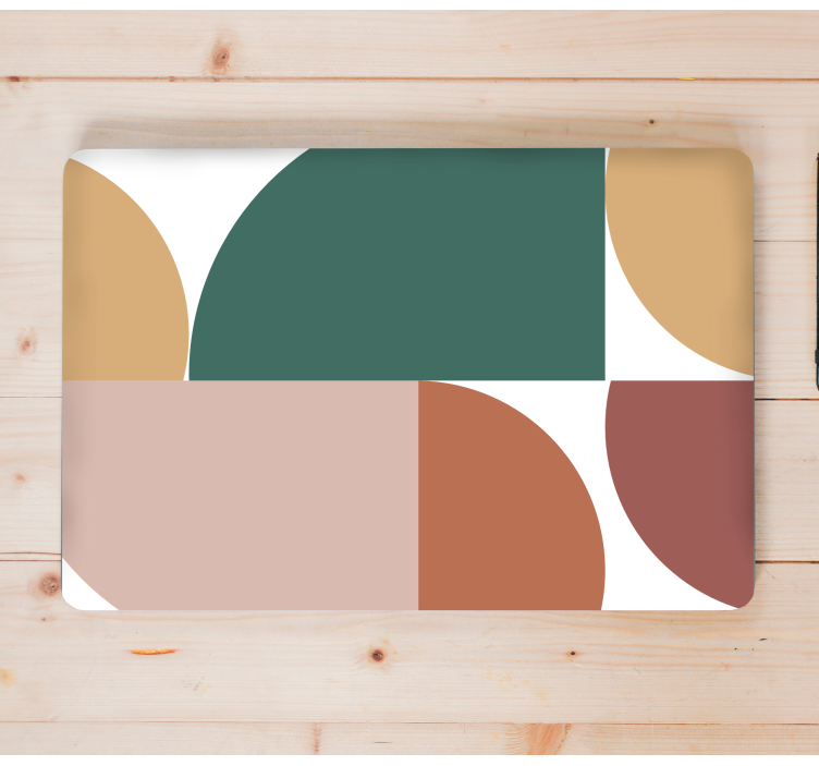 Soyut desen geometrik sanat dizüstü bilgisayar dış görünümleri - TenStickers