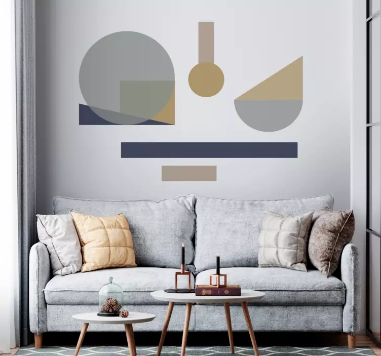 Soyut geometrik düzenleme hayvan çıkartması - TenStickers