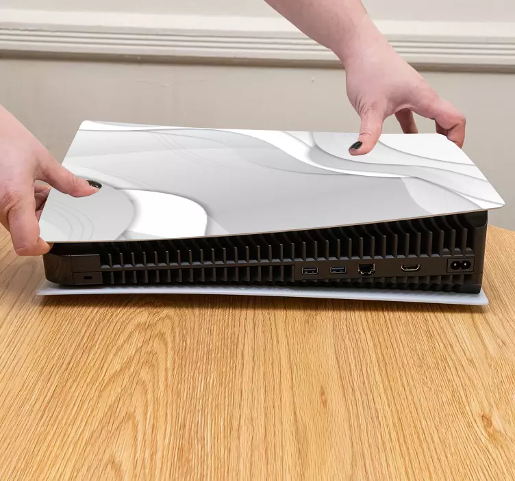 Soyut koyu dalgalar ps5 çıkartmaları - TenStickers