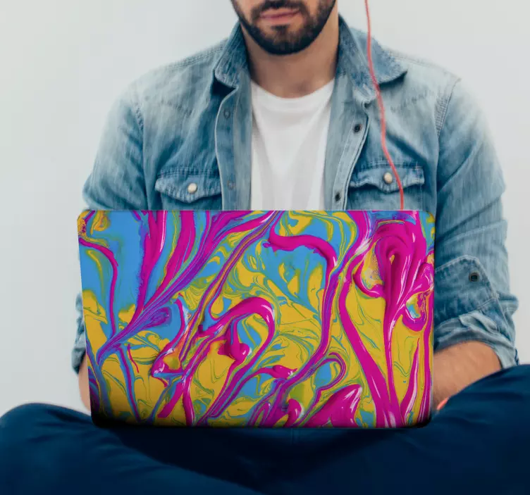 Soyut sanat dizüstü etiket - TenStickers