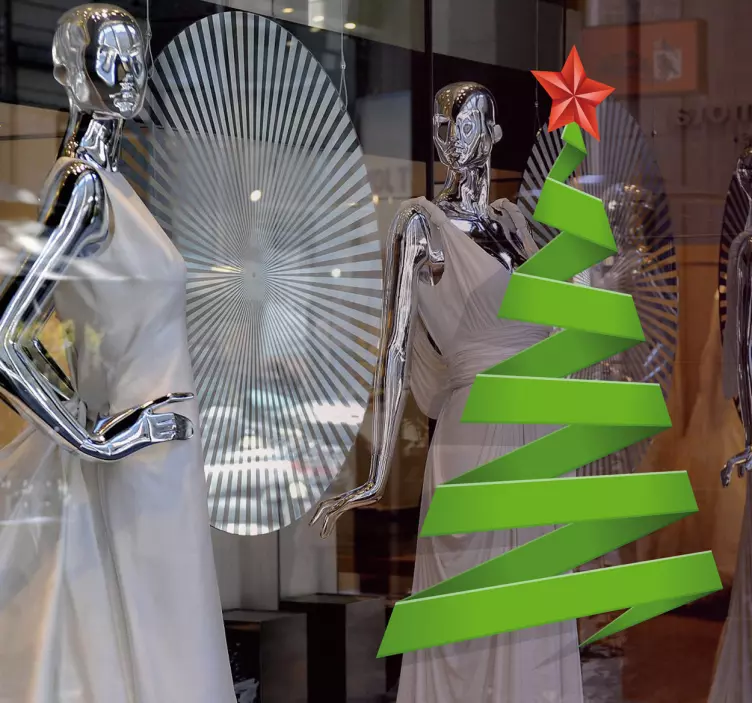 Soyut yılbaşı ağacı etiketi - TenStickers