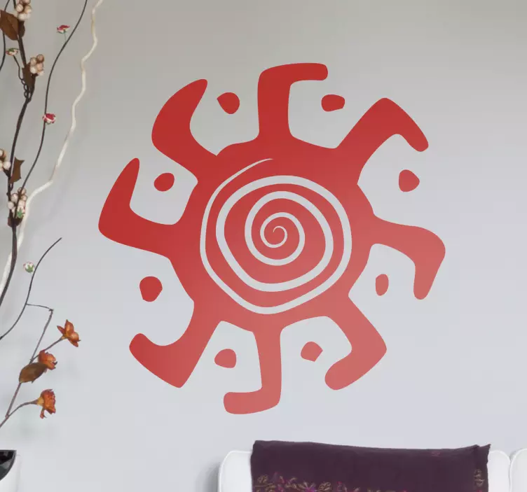 Spiral güneş motifi hayvan çıkartması - TenStickers