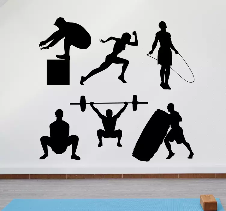 Fitness ağırlıkları insanlar çıkartması - TenStickers